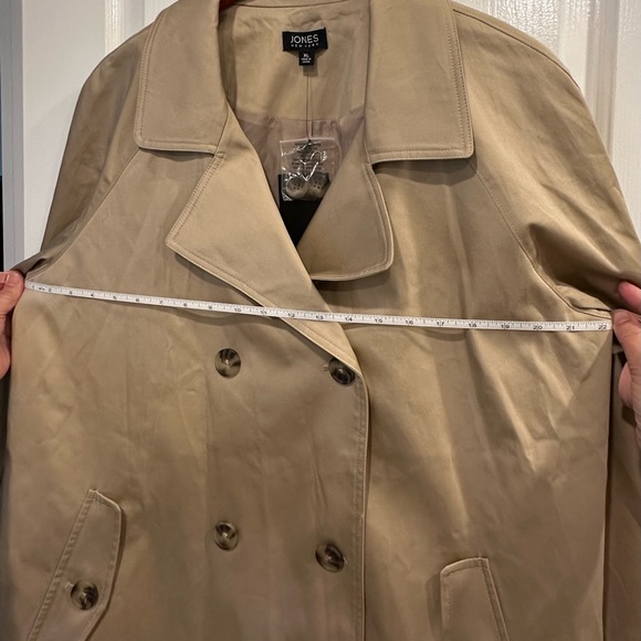 NWT Jones New York Double Breasted Trench Coat - Picture 5 of 6
